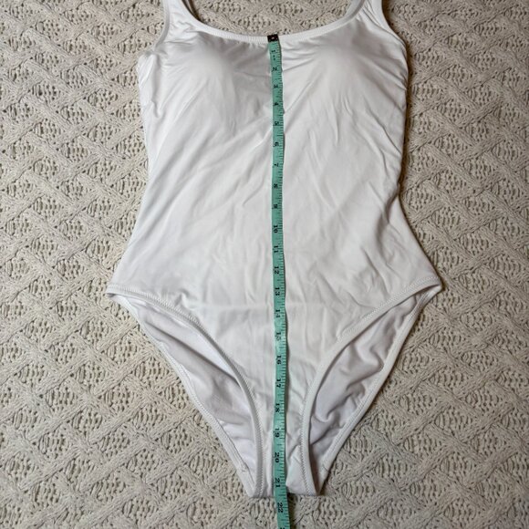 Johnny Was Calme White One-Piece Swimsuit Scoop Neck Adjustable Straps – M NWOT - Picture 4 of 7